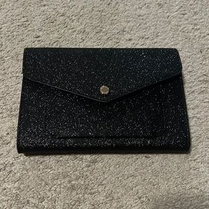 NWT Kate Spade black glitter crossbody